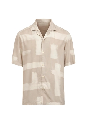 BOSS abstract-print short-sleeve shirt - Neutrals