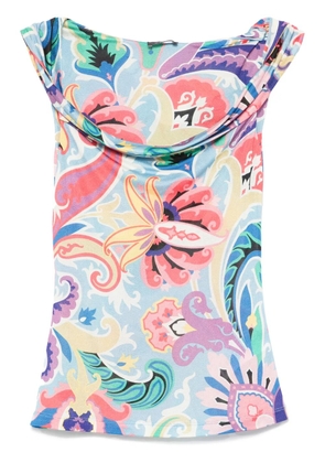 ETRO paisley-print tank top - Blue