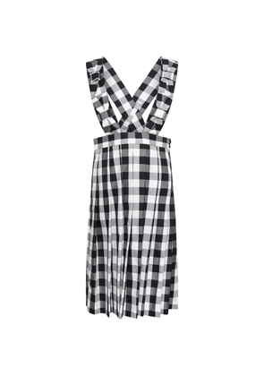 Comme Des Garçons Girl gingham-check ruffled midi dress - Black