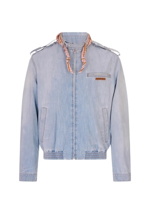 Marni epaulette-detail zip-up jacket - Blue