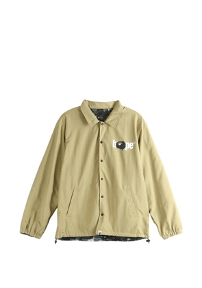 A BATHING APE® logo-print coach jacket - Neutrals
