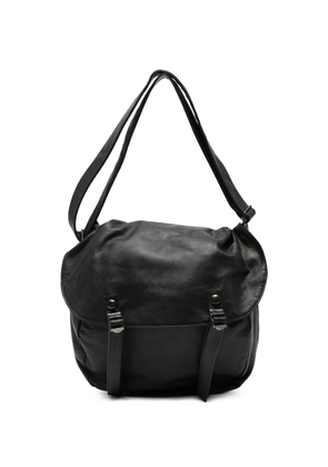 Yohji Yamamoto buckle-fastening leather tote bag - Black