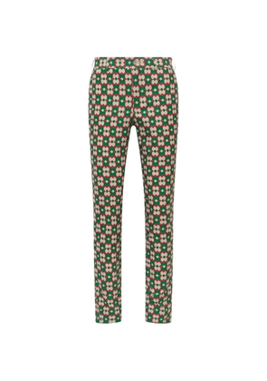 Comme des Garçons Homme Plus geometric-print trousers - Green