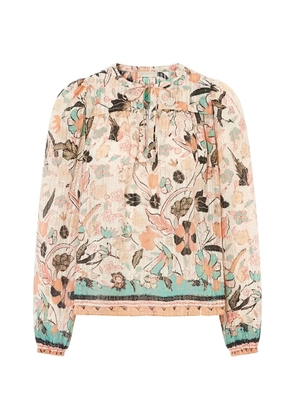 Ulla Johnson floral-print silk-blend blouse - Neutrals