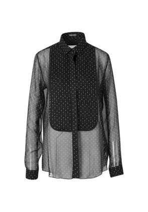 TOM FORD polka-dot sheer shirt - Black