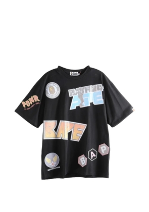 A BATHING APE® multi-print cotton T-shirt - Black