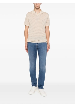 Jacob Cohën logo-patch slim-fit jeans - Blue