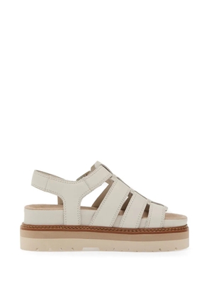 Clarks buckle platform sandals - White