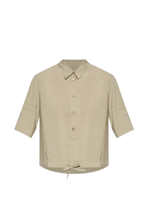 Maison Kitsuné drawstring-hem short-sleeve shirt - Neutrals