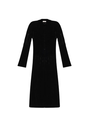 Akep pointelle-knit long-sleeve cardigan - Black