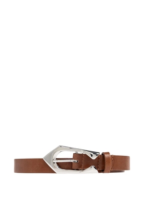 IRO engraved-buckle leather belt - Brown