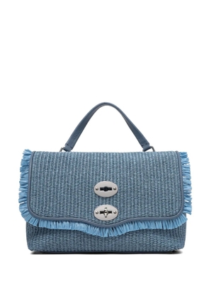 Zanellato fringed woven clutch bag - Blue