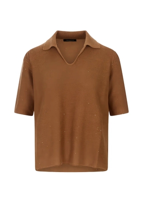 Fabiana Filippi sequin-embellished T-shirt - Brown
