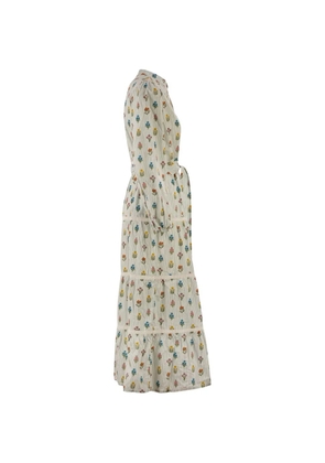 MC2 Saint Barth Mumbai floral-print midi dress - Neutrals