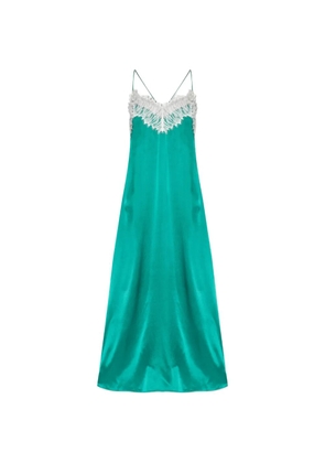 IRO lace-trimmed silk dress - Green