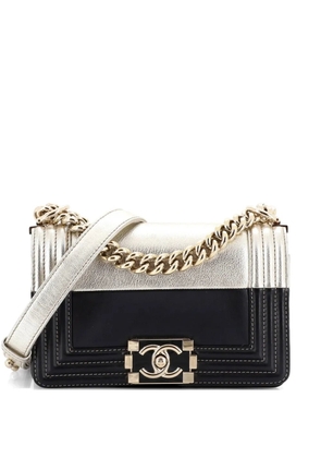 CHANEL Pre-Owned Bicolor Boy Flap Bag Calfskin Small shoulder bag - Black