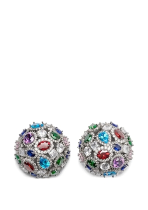 Maison Margiela Cluster Show crystal-embellished dome earrings - Silver