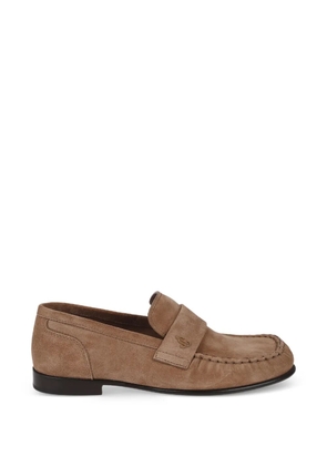 Jimmy Choo Ellis penny-strap suede loafers - Neutrals