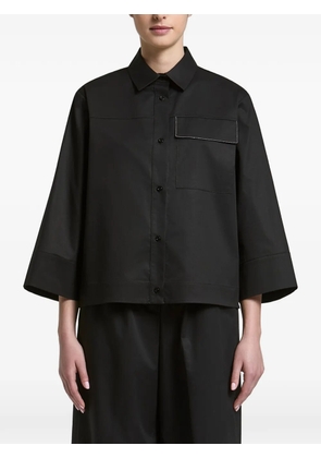 Peserico monili-trim wide-sleeve shirt - Black