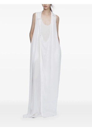 ili node Theron draped-detail maxi dress - White