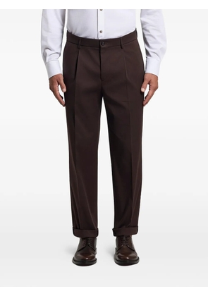 Peserico pleated turn-up trousers - Brown