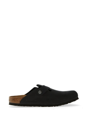 Birkenstock Boston leather flat mules - Black