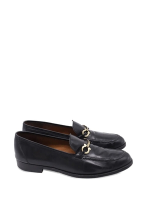 Ferragamo Pre-Owned Gancini leather loafers - Black