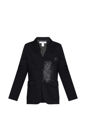 Comme Des Garçons Shirt graphic-print notched-lapels jacket - Black