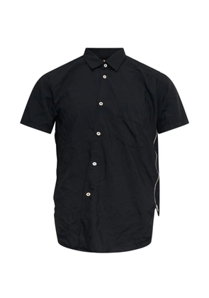 Comme Des Garçons Shirt zip-detail short-sleeve shirt - Black