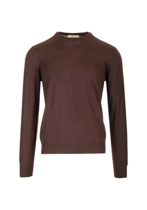 Mauro Ottaviani ribbed-trim crew-neck sweater - Brown