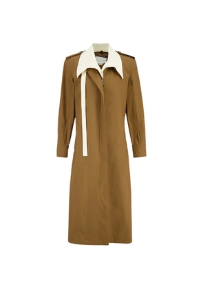 Stella McCartney double-layer washed-cotton trench coat - Brown
