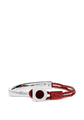 Ferragamo Gancini braided-leather bracelet - Silver
