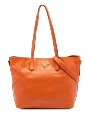 Prada Pre-Owned 2010-2026 Saffiano Open Convertible Tote satchel - Orange