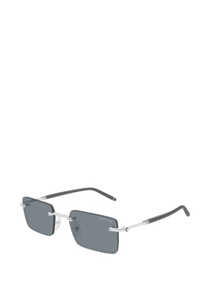 Montblanc rimless rectangle-frame sunglasses - Silver