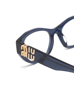 Miu Miu Eyewear logo-plaque glasses - Blue