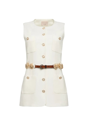 Cinq A Sept embellished belted vest - Neutrals
