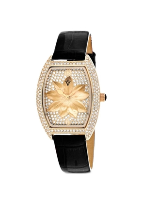 CHRISTIAN VAN SANT Lotus Crystal 36mm watch - Gold