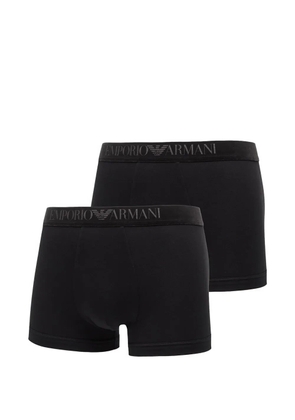 Ea7 Emporio Armani logo-jacquard waistband boxers set - Black