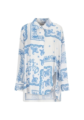 The Attico paisley-print asymmetric shirt - White