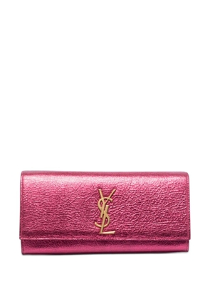 Saint Laurent Pre-Owned 2013 Metallic Calfskin Cassandre clutch bag - Pink