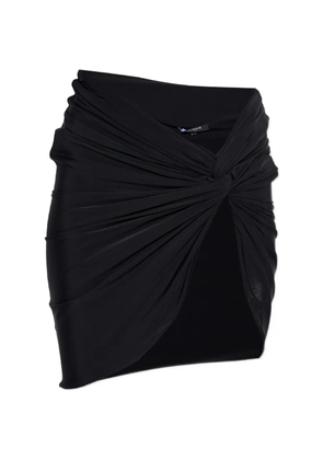 Balmain knot-detail draped mini skirt - Black
