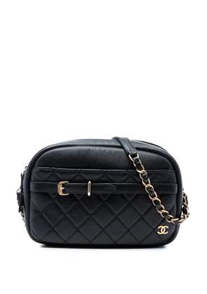 CHANEL Pre-Owned 2018-2019 Small Quilted Lambskin Buckle Camera Bag crossbody bag - Black