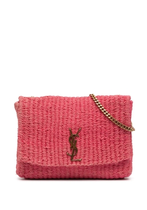 Saint Laurent Pre-Owned 2023 Medium Raffia Monogram Kate crossbody bag - Pink