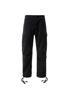 HELLSTAR canvas drawstring-cuff cargo pants - Black