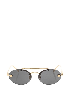 Versace Eyewear Medusa crystal-embellished sunglasses - Gold