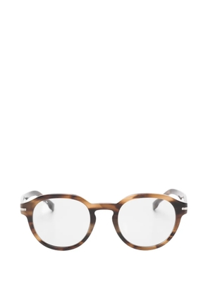 BOSS tortoiseshell-effect round-frame sunglasses - Brown