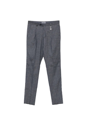 Manuel Ritz pinstripe-pattern pleated trousers - Blue