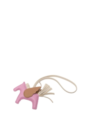 Hermès Pre-Owned 2023 Milo lambskin and Swift Calfskin Rodeo Pegase Bag Charm PM key chain - Pink
