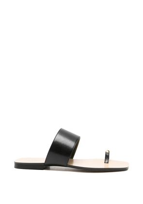 MARIA LUCA toe-ring leather sandals - Black