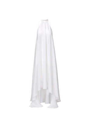 IL VOLO sheer-panelled high-low dress - White